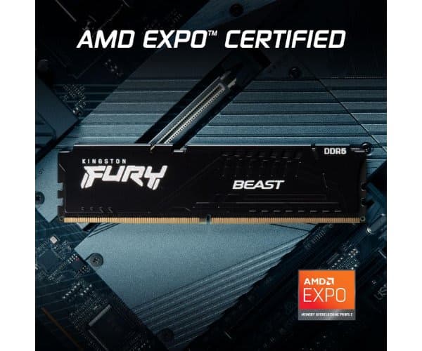 Память Kingston Fury Beast RAM 2×32GB DDR5 6000MHz CL30 — Миниатюра 3