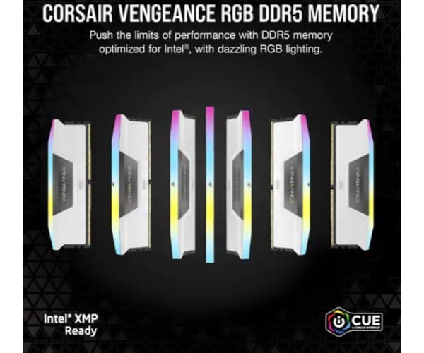 Memory Corsair Vengeance RGB White 2×16GB DDR5 5600MHz CL40 — Preview 3