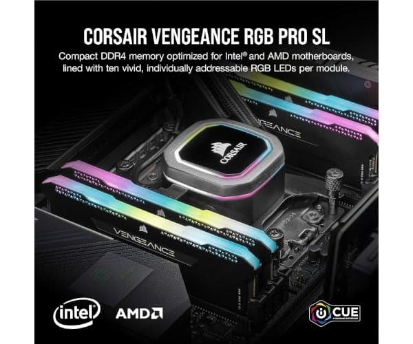 Memory Corsair RGB PRO Black 4×8GB DDR4 3200MHz CL16 — Preview 2