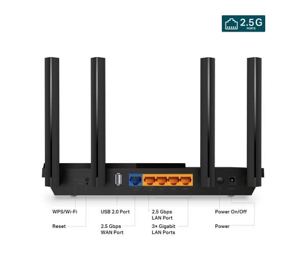 Router TP-Link Archer AX55 Pro Multi-Gigabit Wi-Fi 6 Router 2x 2.5GBE — Preview 4
