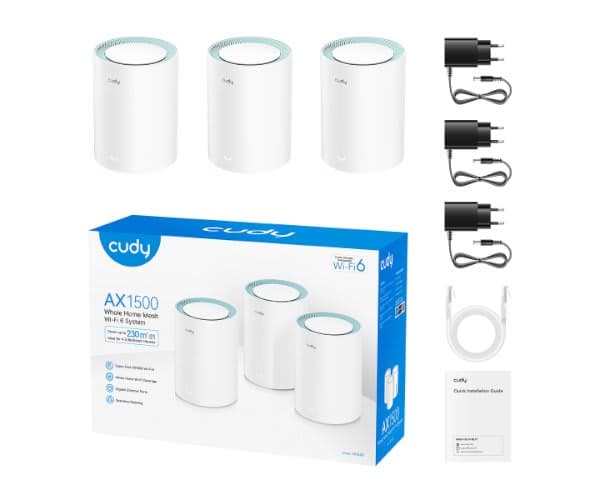 Роутер Cudy M1500 AX1500 MESH WIFI6 System 3 pack — Миниатюра 2