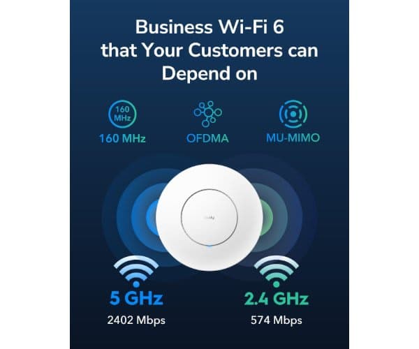 Роутер Cudy AP3000 2.5G AP WIFI6 Mesh Wall Mount POE — Миниатюра 2