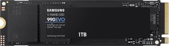 Storage Samsung 990 EVO PLUS 1TB up to 7250 Read 6300 Write NVMe Gen5