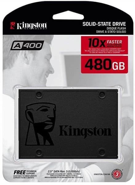 Накопитель 2.5 Kingston A400 480GB SSD 3D NAND SATA SATA SSD
