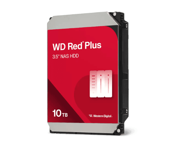 Western Digital Storage WD Red Plus NAS 10TB HDD 5400RPM 256MB Cache SATA III — Image 1 | PuzzlePC
