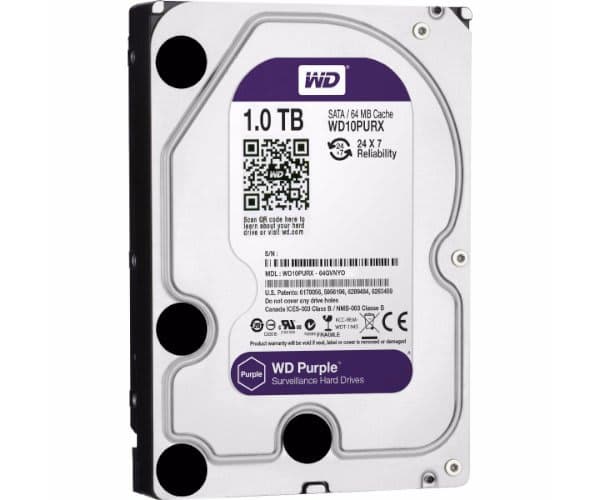 Western Digital Накопитель WD 1TB Purple 5400rpm 64MB 3.5 HDD (WD11PURZ) — Миниатюра 2