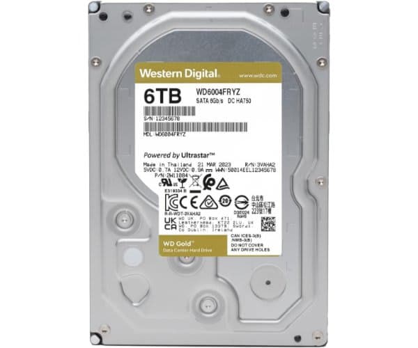 Western Digital Накопитель WD 6TB Gold Enterprise 7200RPM 256MB Cache Sata III HDD — Миниатюра 2