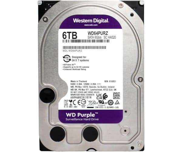 Storage 3.5 Western Digital 6TB Purple 5400RPM 256MB Cache HDD — Preview 2