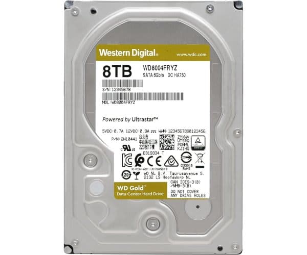Western Digital Storage 3.5 לנייח WD 8TB Gold Enterprise 256MB Cache 7200RPM HDD — Preview 2