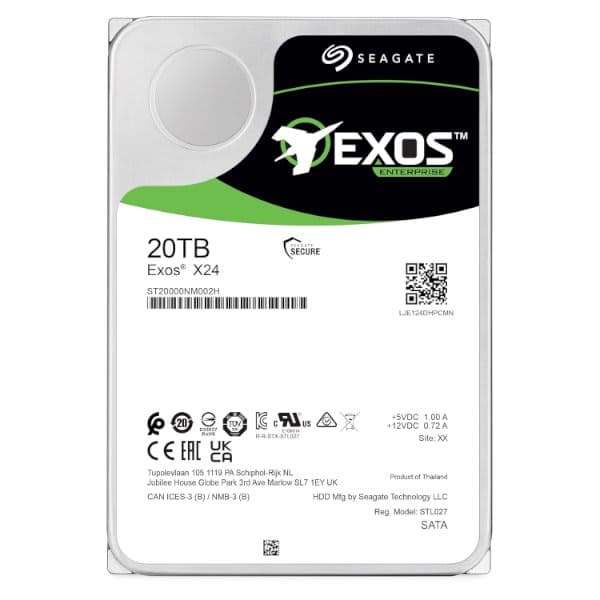 Накопитель Seagate Exos X24 20TB Enterprise 3.5 7200RPM 256MB cache HDD