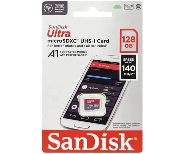 Storage SanDisk 128GB Ultra microSDXC UHS-I Up to 140MB/s C10 — Preview 3