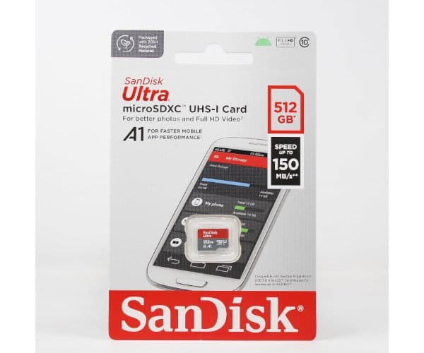 Накопитель SanDisk 512GB Ultra microSDXC UHS-I Up to 150MB/s C10 — Миниатюра 2