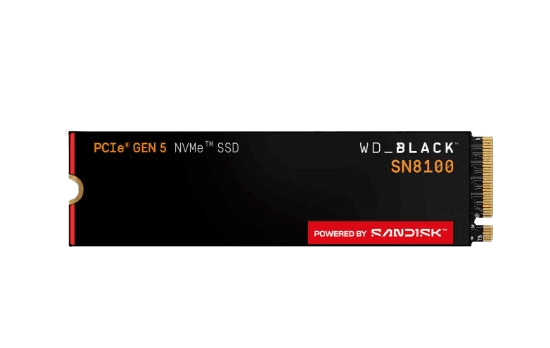 Western Digital Накопитель WD Black SN8100 1TB NVMe PCIe 5.0 M2 2280 Gen1 — Фото 1 | PuzzlePC