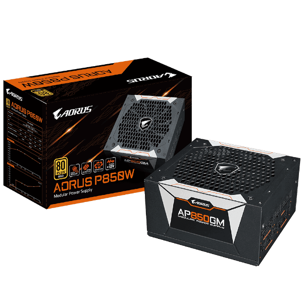 Gigabyte ספק כוח מודולרי AORUS P850W 80 PLUS GOLD Modular 13.5 CM FAN 850W 80+ Gold — תמונה 1 | PuzzlePC