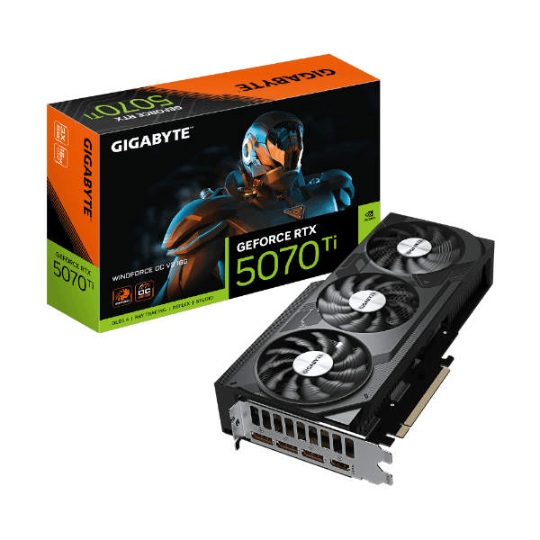 כרטיס מסך Gigabyte GeForce RTX 5070 Ti WINDFORCE OC V2 16G 16GB GDDR7 — תמונה 1 | PuzzlePC