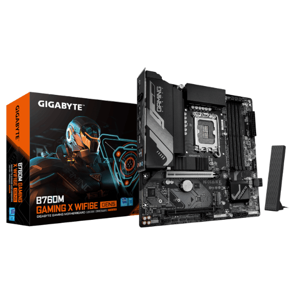 לוח אם Gigabyte B760M G X WF6E GEN5 DDR5 Micro-ATX 2.5GB Lan mATX LGA1700 — תמונה 1 | PuzzlePC