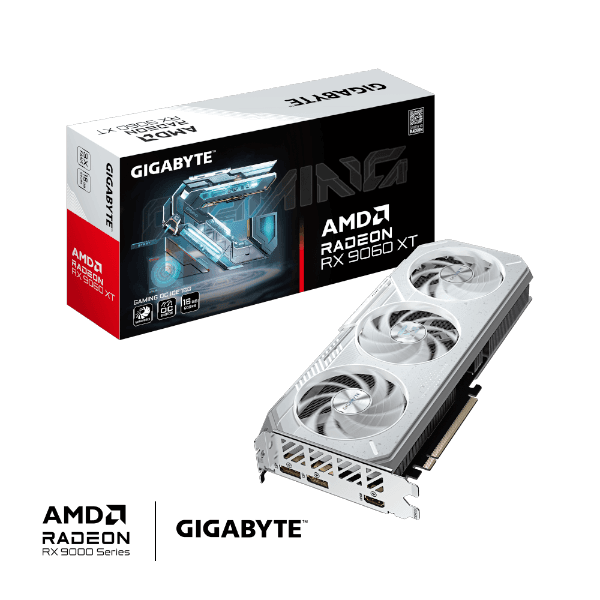 כרטיס מסך Gigabyte Radeon RX 9060 XT GAMING ICE OC 16GB GDDR6 — תמונה 1 | PuzzlePC