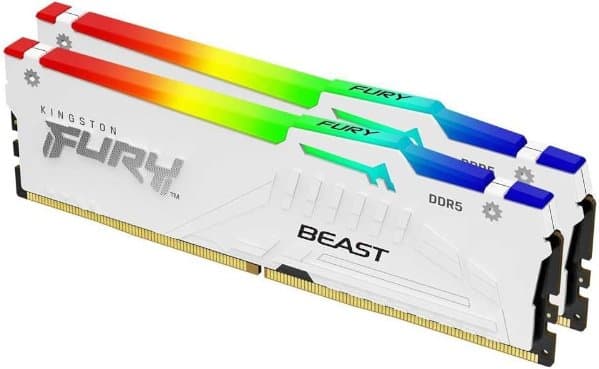 ז.לבן לנייח DDR5 32GB 2x16GB 6400Mhz C32 Kingston Fury Beast RGB — תמונה 1 | PuzzlePC