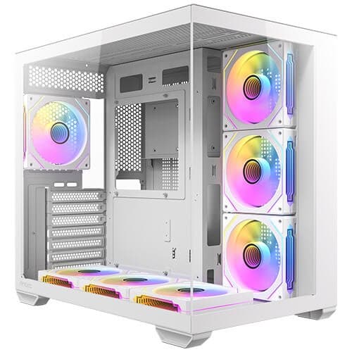 מארז Antec CX Mirror White Mini-Tower Gaming Case 7X120mm ARGB — תמונה 1 | PuzzlePC