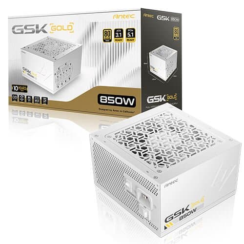 ספק כוח Antec GSK850 V2 WHITE 80 Plus Gold Modular ATX 3.1 PCIE 5.1 — תמונה 1 | PuzzlePC