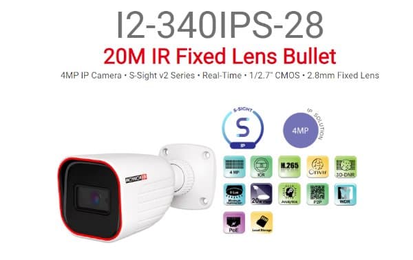 מצלמת צינור Provision BSH-340IPSN-28 IP POE 4MP 2.8 — תמונה 1 | PuzzlePC
