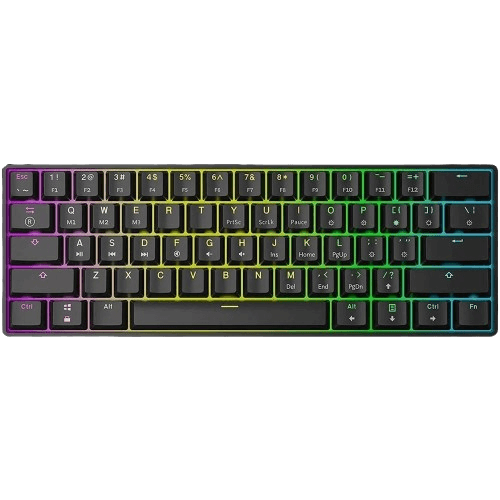 מקלדת גיימינג אופטו־מכנית שחורה SKYLOONG GK61 RGB Glacier Yellow — תמונה 1 | PuzzlePC