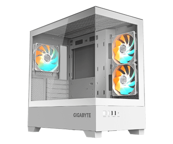 Case Gigabyte C201 PANORAMIC ICE Micro-ATX 3XARGB Fans โ Image 1 | PuzzlePC