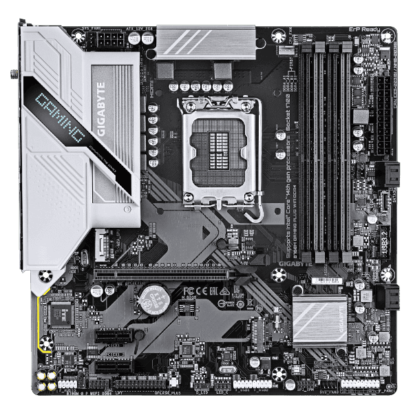 Motherboard Gigabyte B760M GAMING PLUS WIFI DDR4 mATX LGA 1700 1GbE LGA1700 DDR5 — Image 1 | PuzzlePC