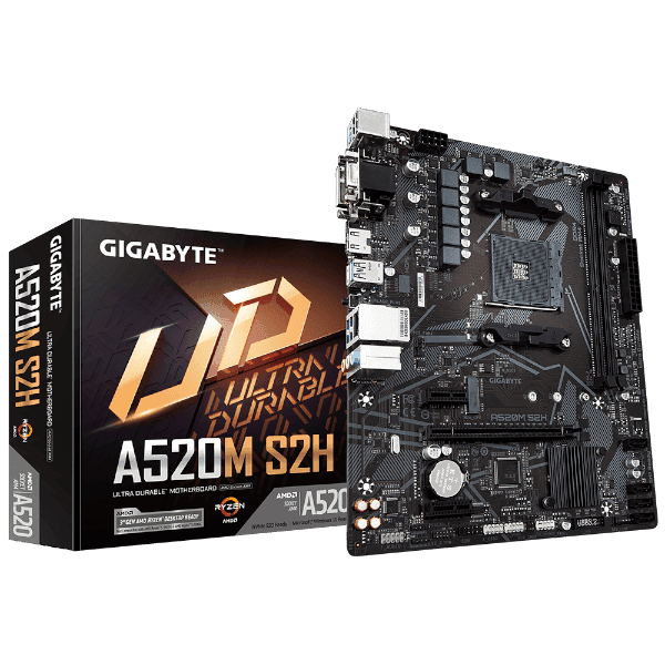 Motherboard Gigabyte A520M S2H 1.3 VGA DVI HDMI AM4 AMD mATX DDR4