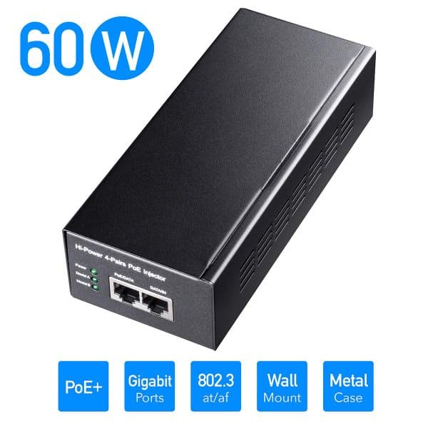Cudy 60W Gigabit PoE Injector Adapter up to 100 Meters