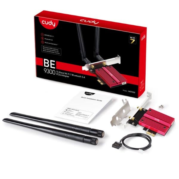 CUDY WE9300 PCIE WIFI7 BT5.4 6GHz UP TO 5760 Mbps