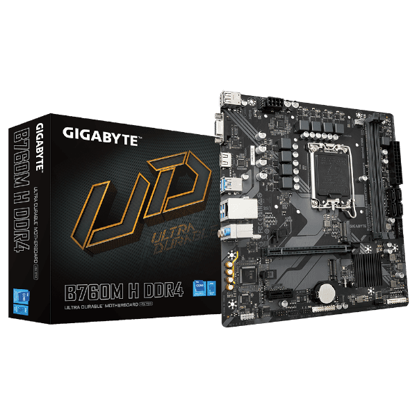 לוח אם Gigabyte B760M H DDR4 mATX LGA1700 DDR5