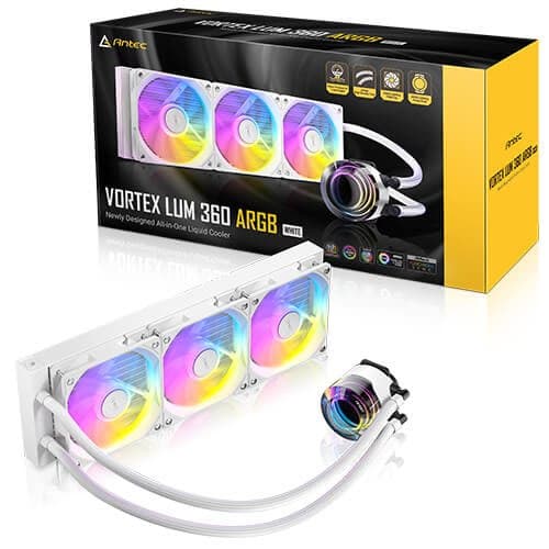 קירור נוזלי Antec VORTEX LUM 360 WHITE ARGB 280W TDP