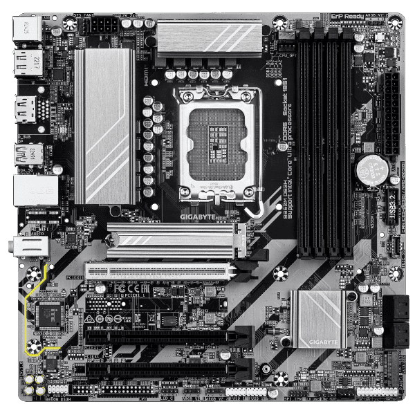 לוח אם Gigabyte B860M DS3H 1.0 Micro-ATX DDR5 LGA1851 2.5GbE Lan — תמונה 1 | PuzzlePC