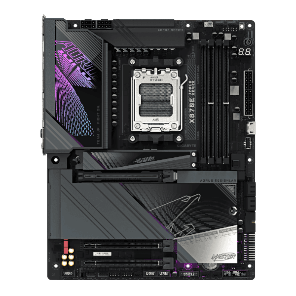 לוח אם Gigabyte X870E AORUS MASTER WIFI 7 ATX DDR5 AM5 5GBE LAN — תמונה 1 | PuzzlePC