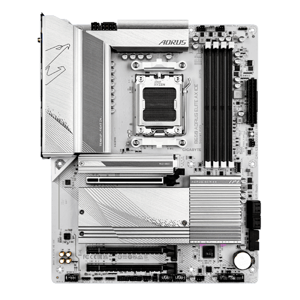 לוח אם Gigabyte B650 A ELITE AX ICE ATX AM5 WIFI BT PCIE5.0 White — תמונה 1 | PuzzlePC