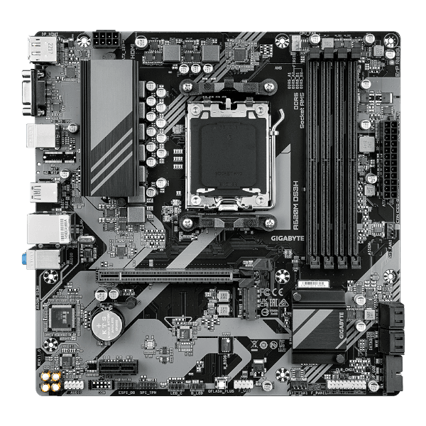 לוח אם Gigabyte A620M DS3H 1.1 DDR5 PCIE4.0 DP HDMI VGA AMD AM5 mATX — תמונה 1 | PuzzlePC