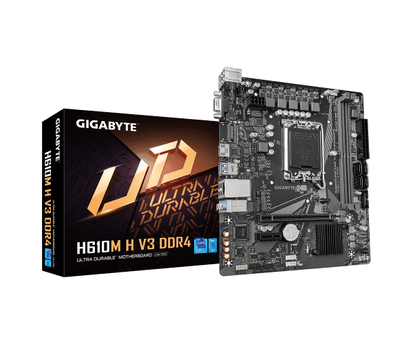 לוח אם Gigabyte H610M H DDR4 V3 REV1.0 VGA HDMI mATX LGA1700 — תמונה 1 | PuzzlePC