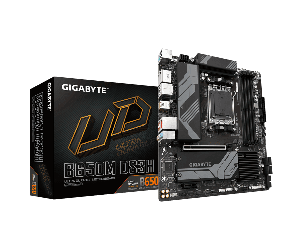 לוח אם Gigabyte B650M DS3H rev1.3 AM5 AMD CPU mATX DDR5 — תמונה 1 | PuzzlePC