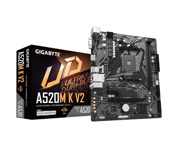 לוח אם Gigabyte AMD A520 K V2 rev 1.1 DDR4 For AM4 ATX — תמונה 1 | PuzzlePC