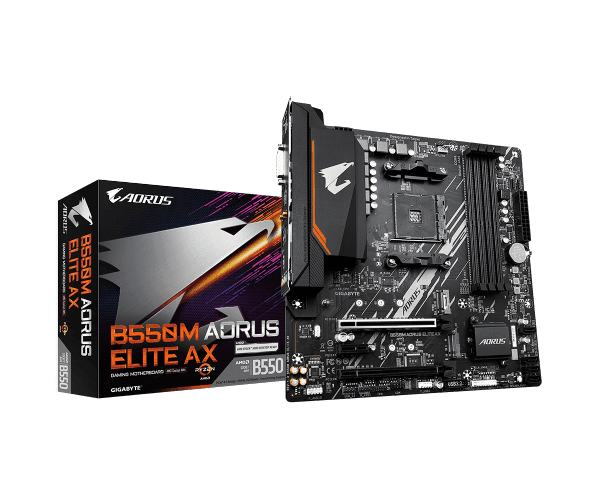 לוח אם Gigabyte B550M AORUS ELITE AX AM4 DDR4 WIFI DVI HDMI M-Atx — תמונה 1 | PuzzlePC