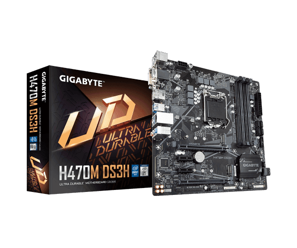 לוח אם Gigabyte H470M DS3H Micro-Atx VGA DVI HDMI DP — תמונה 1 | PuzzlePC