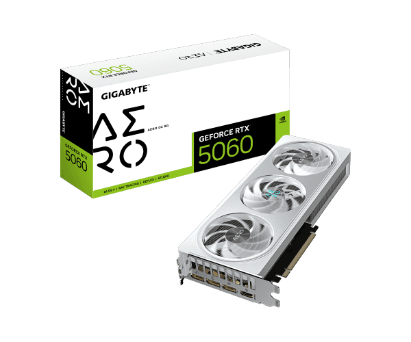 כרטיס מסך Gigabyte GeForce RTX 5060 AERO OC 8GB GDDR7 — תמונה 1 | PuzzlePC