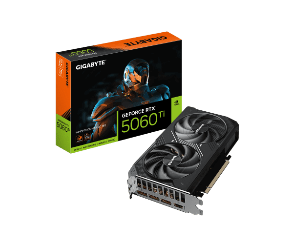 כרטיס מסך Gigabyte GeForce RTX 5060 Ti WINDFORCE MAX OC 16G 16GB GDDR7 — תמונה 1 | PuzzlePC