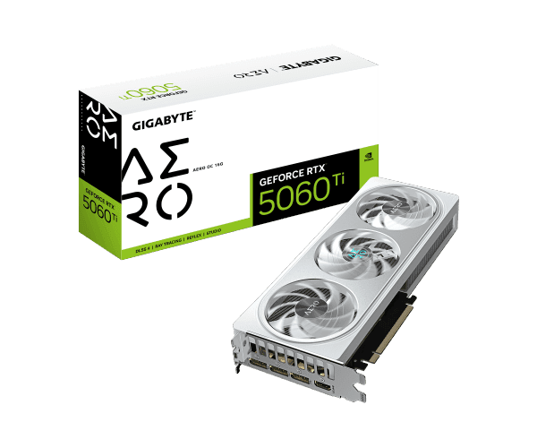 כרטיס מסך Gigabyte RTX 5060 Ti AERO OC 16GB white GDDR7 — תמונה 1 | PuzzlePC