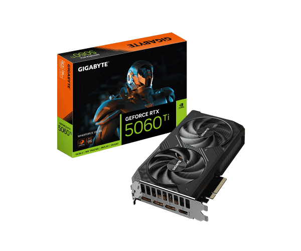 כרטיס מסך Gigabyte RTX 5060 Ti WindForce 2 OC 8GB GDDR7 — תמונה 1 | PuzzlePC