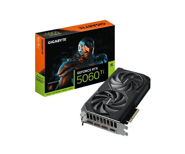 כרטיס מסך Gigabyte RTX 5060 Ti WindForce 2 8GB — תמונה 1 | PuzzlePC
