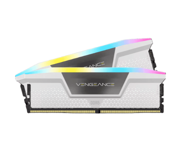 זיכרון לנייח Corsair Vengeance RGB DDR5 32GB 2X16 5200MHZ C40kit White CL40 — תמונה 1 | PuzzlePC