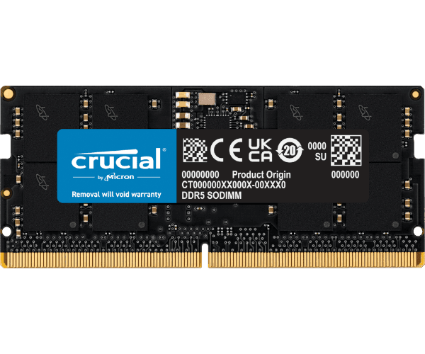 זיכרון לנייד Crucial 16GB DDR5-5600 C46 SODIMM — תמונה 1 | PuzzlePC