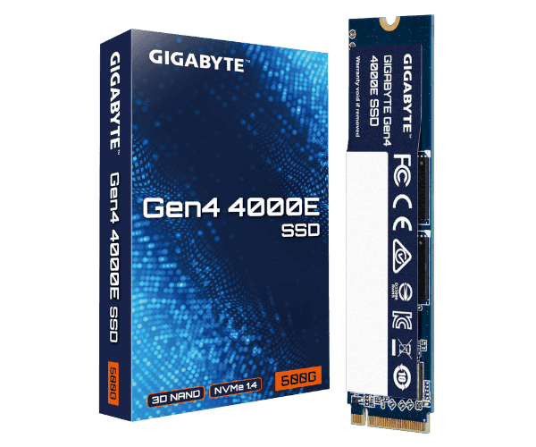 דיסק פנימי Gigabyte 4000E 500GB Gen4 SSD NVME 2280 — תמונה 1 | PuzzlePC